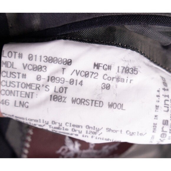 Hickey Freeman "CORSAIR" Sport Coat Suit Jacket Blazer Sz 46L Two Button Solid - Picture 8 of 11